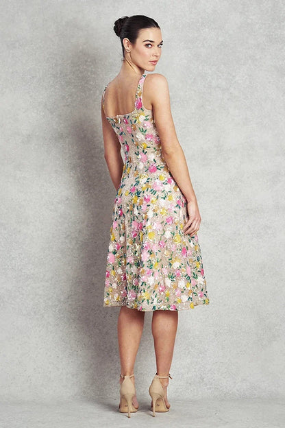 Essence of Eden Gown V1 - Nude with Floral Sequins
